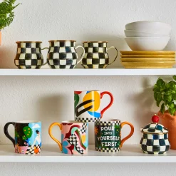 MacKenzie-Childs The Coffee Shop|Fall Entertaining<Courtly Check Mug