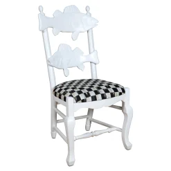 MacKenzie-Childs Outdoor|Spring<Courtly Check Outdoor Fish Chair