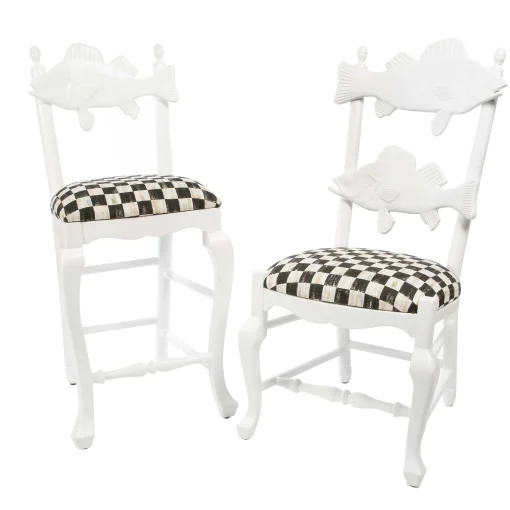 MacKenzie-Childs Outdoor|Spring<Courtly Check Outdoor Fish Chair