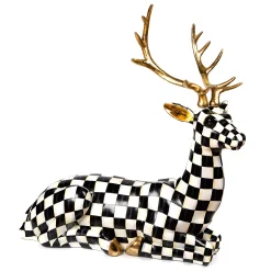 MacKenzie-Childs Holiday|Outdoor<Courtly Check Outdoor Resting Deer