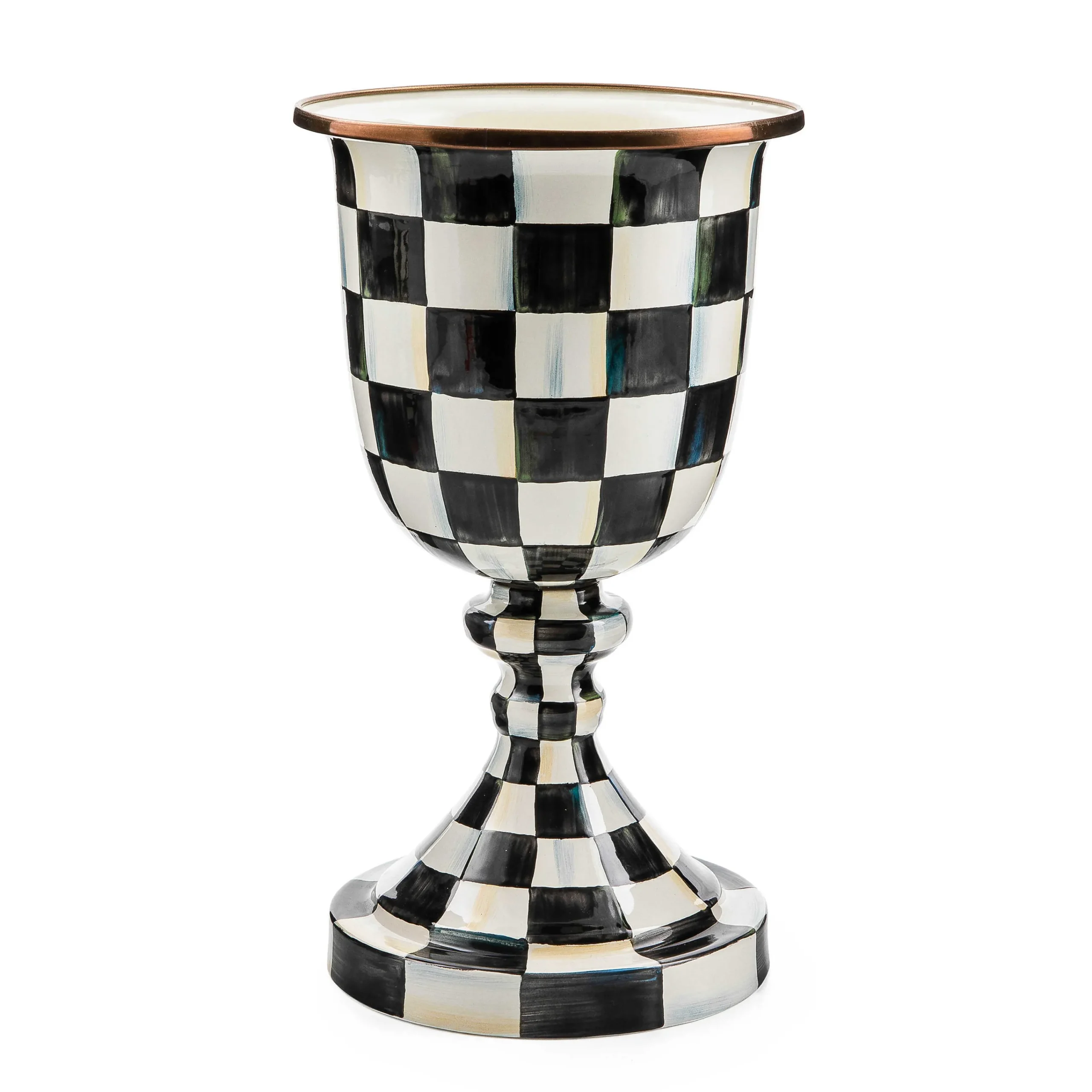 MacKenzie-Childs Spring|Room Accents<Courtly Check Pedestal Vase