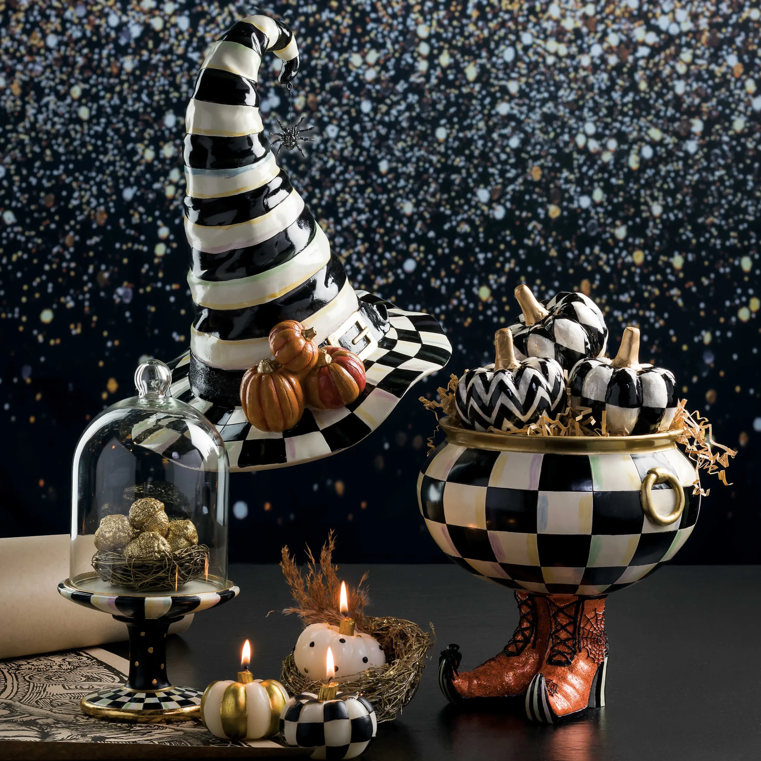 MacKenzie-Childs Room Accents<Courtly Check Pedestal with Cloche
