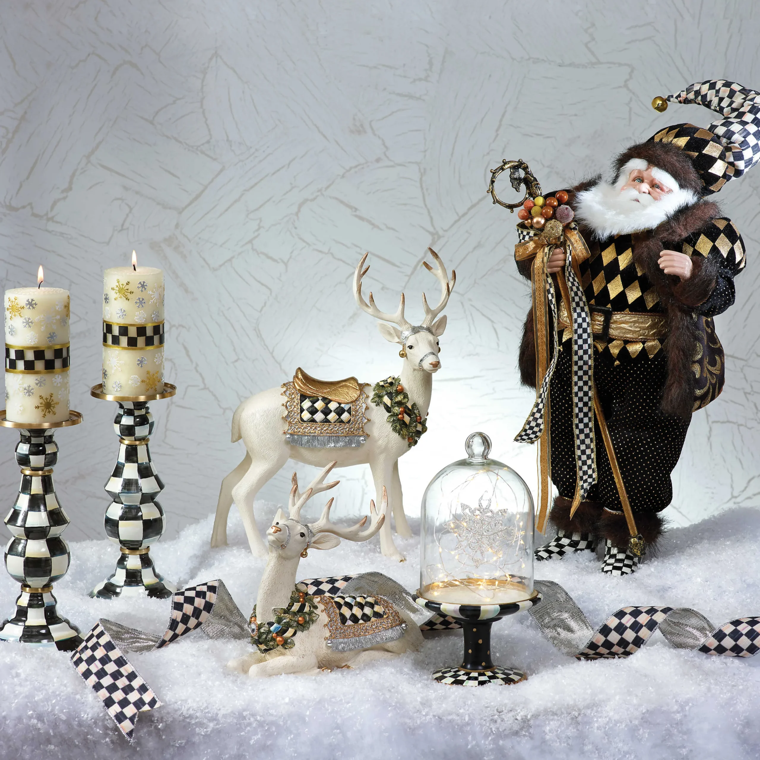 MacKenzie-Childs Room Accents<Courtly Check Pedestal with Cloche