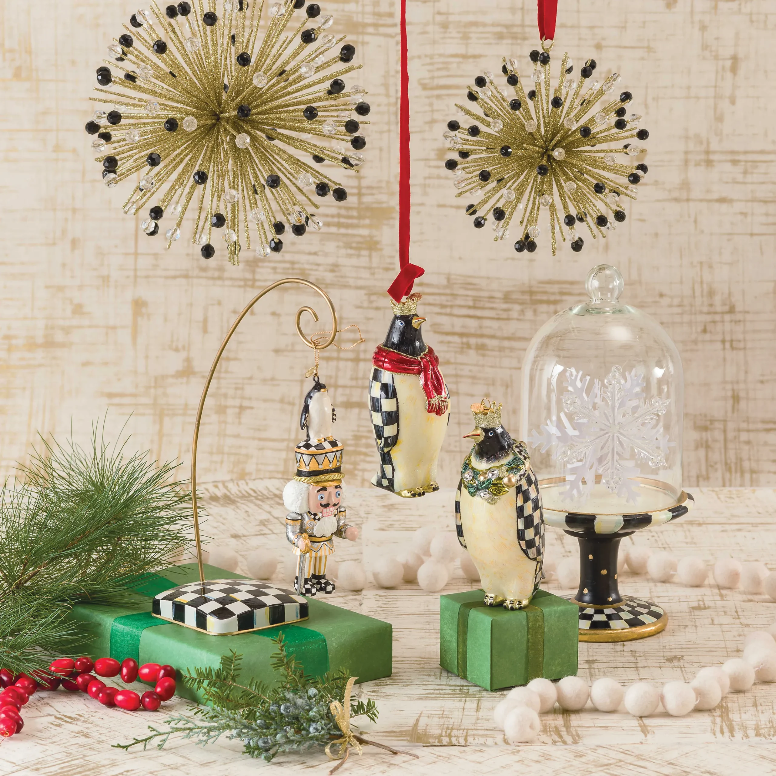 MacKenzie-Childs Room Accents<Courtly Check Pedestal with Cloche