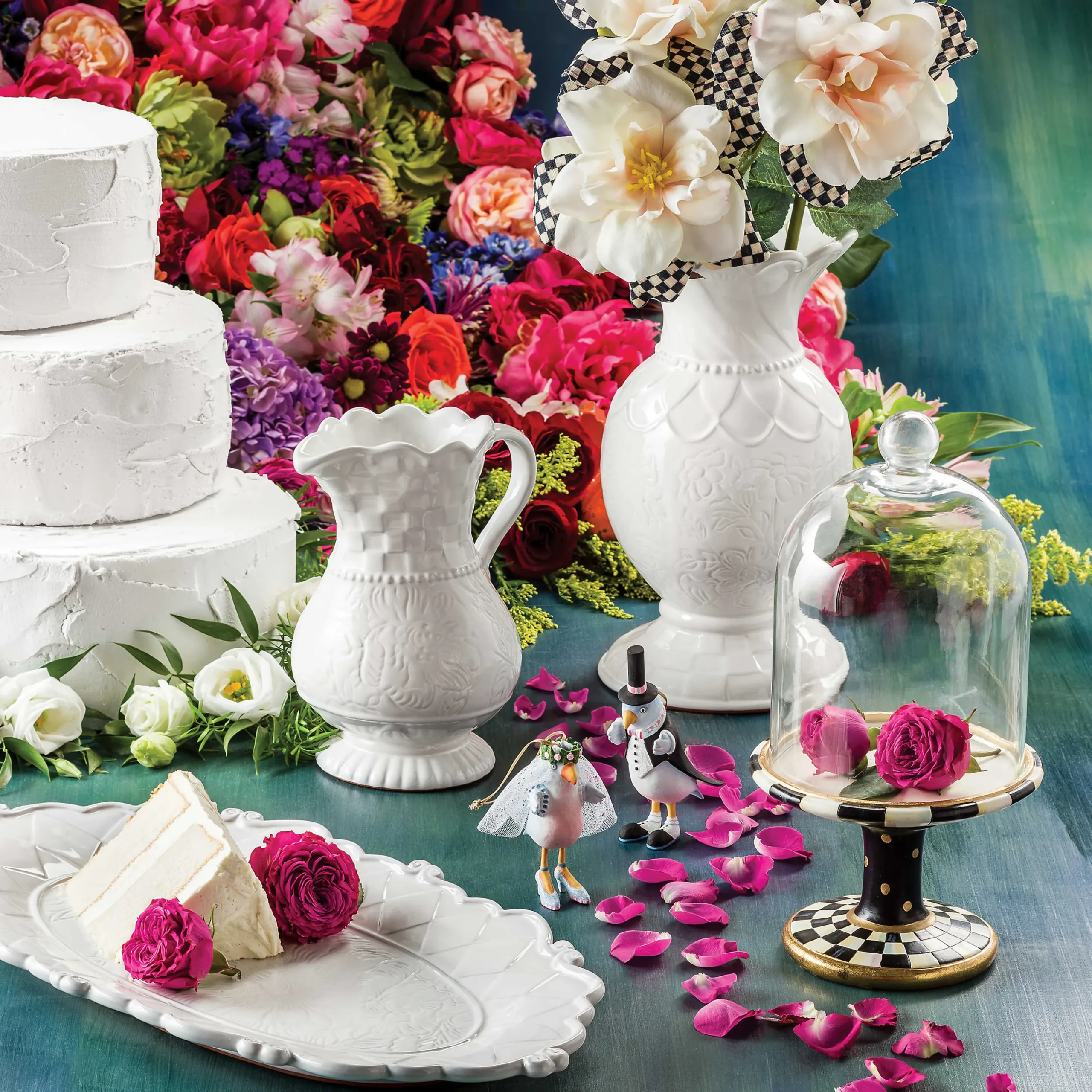 MacKenzie-Childs Room Accents<Courtly Check Pedestal with Cloche