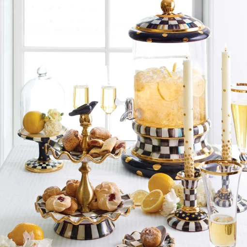 MacKenzie-Childs Room Accents<Courtly Check Pedestal with Cloche