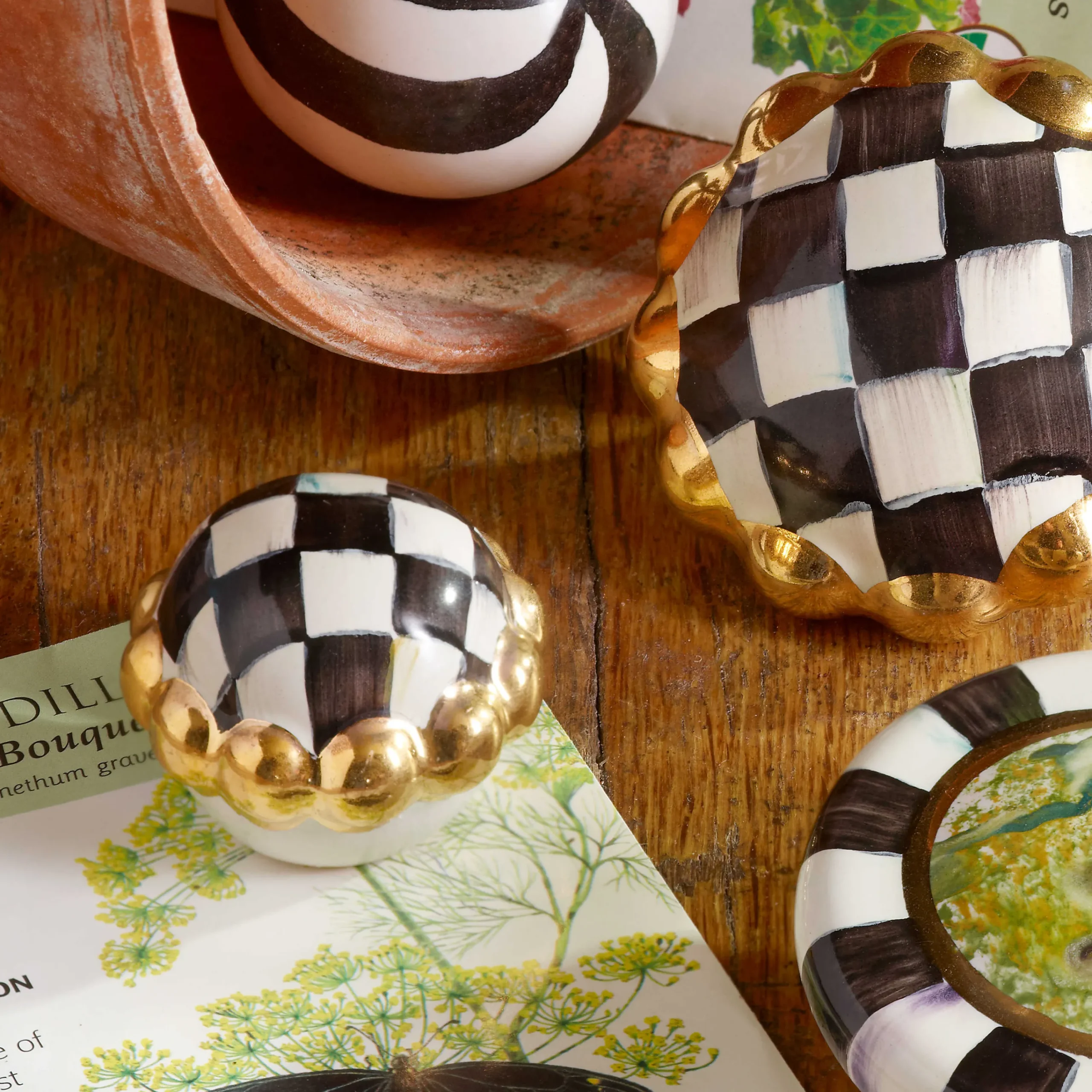 MacKenzie-Childs Finishing Touches|Room Accents<Courtly Check Petit Four Round Knob