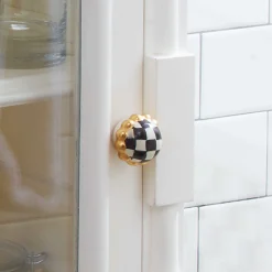 MacKenzie-Childs Finishing Touches|Room Accents<Courtly Check Petit Four Round Knob