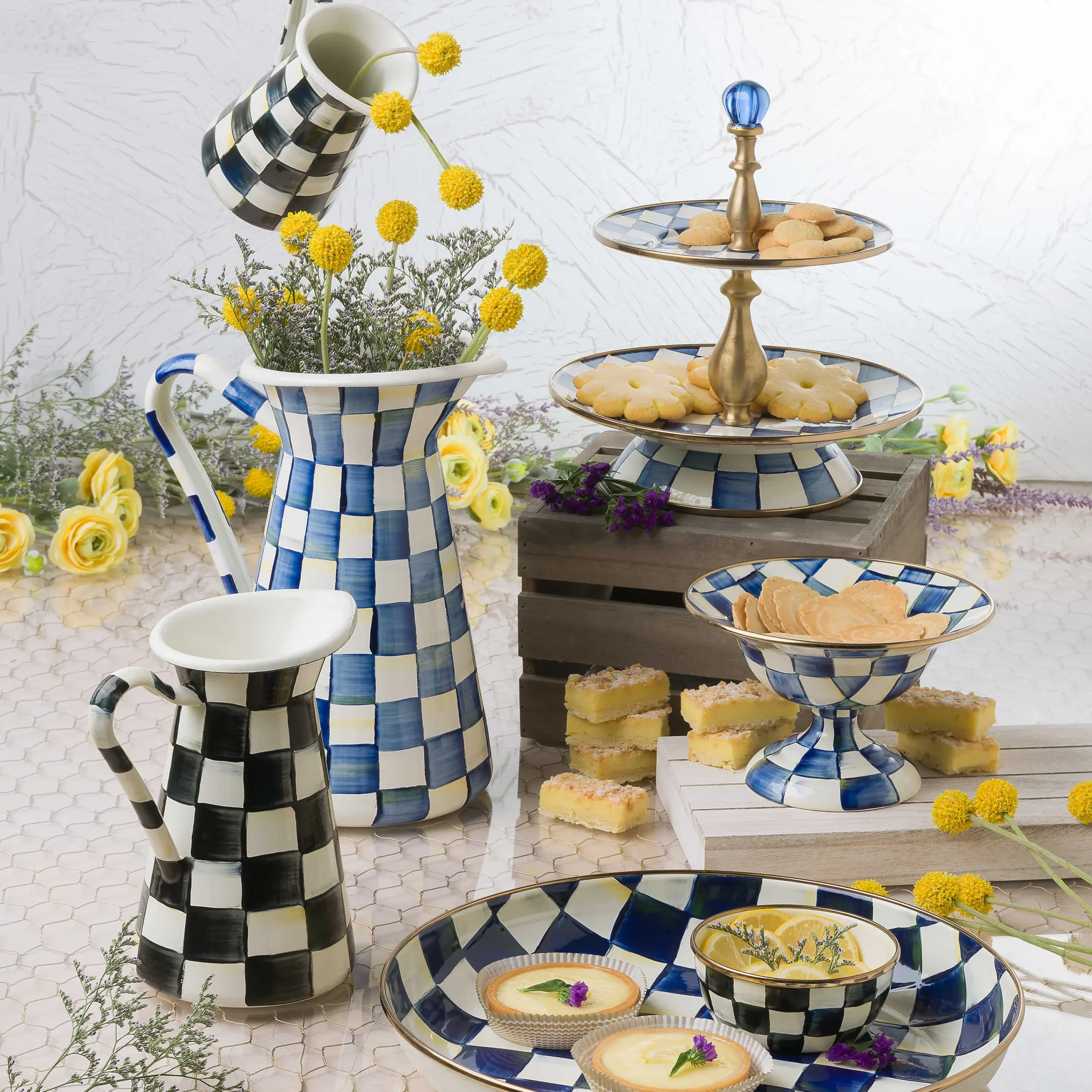 MacKenzie-Childs Bar Entertaining|Serveware<Courtly Check Pinch Bowl