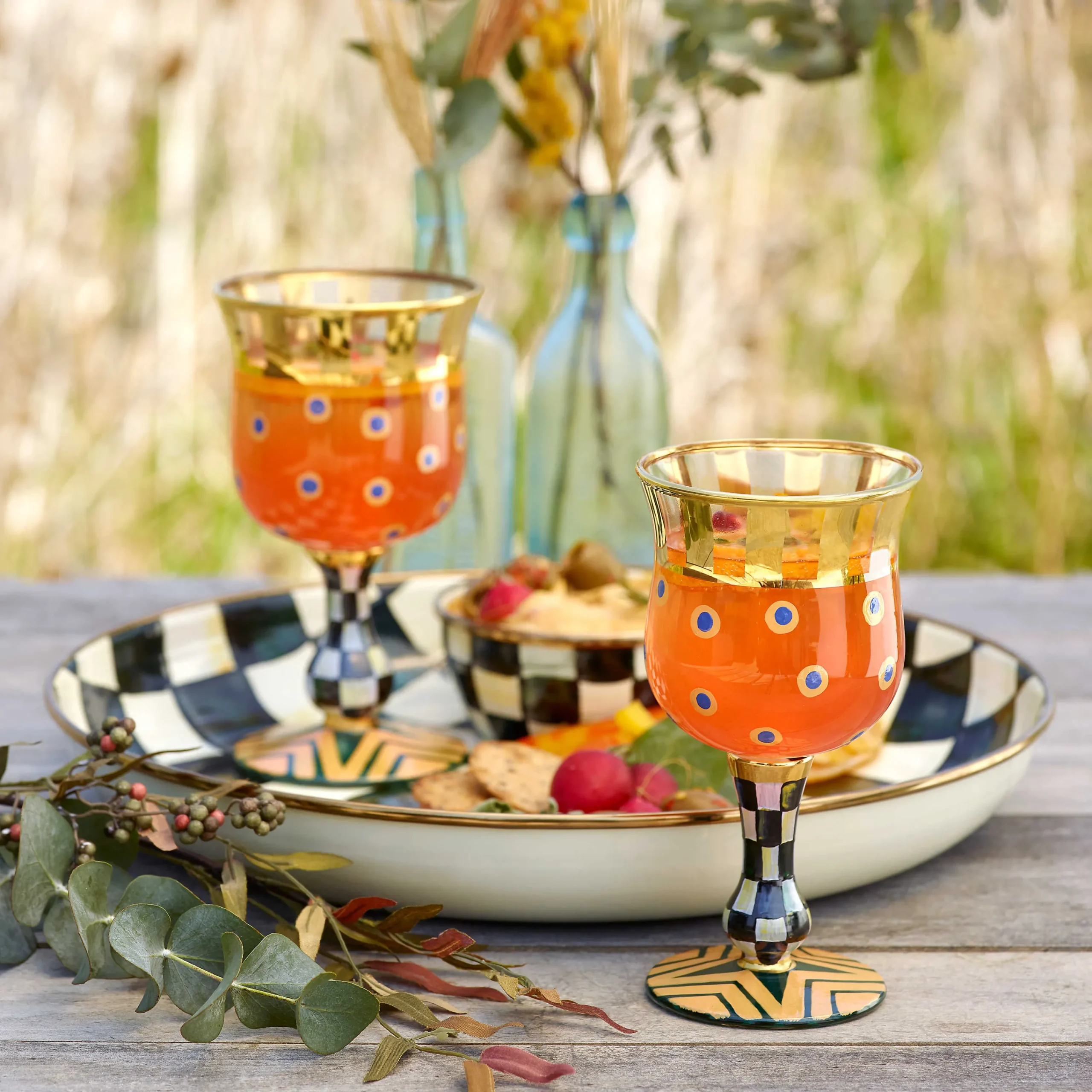 MacKenzie-Childs Bar Entertaining|Serveware<Courtly Check Pinch Bowl