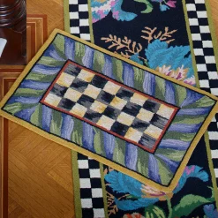 MacKenzie-Childs Rugs<Courtly Check Purple  Green 2' x 3' Rug
