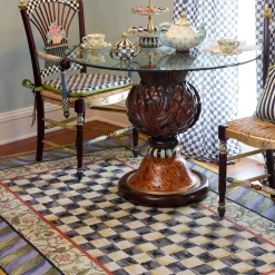 MacKenzie-Childs Rugs<Courtly Check Purple  Green 5' x 8' Rug