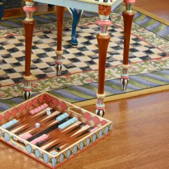 MacKenzie-Childs Rugs<Courtly Check Purple  Green 5' x 8' Rug