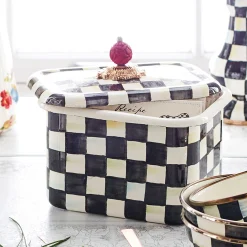 MacKenzie-Childs Kitchen Storage & Organization<Courtly Check Recipe Box
