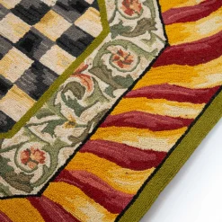 MacKenzie-Childs Rugs<Courtly Check Red  Gold 6' Octagon Rug