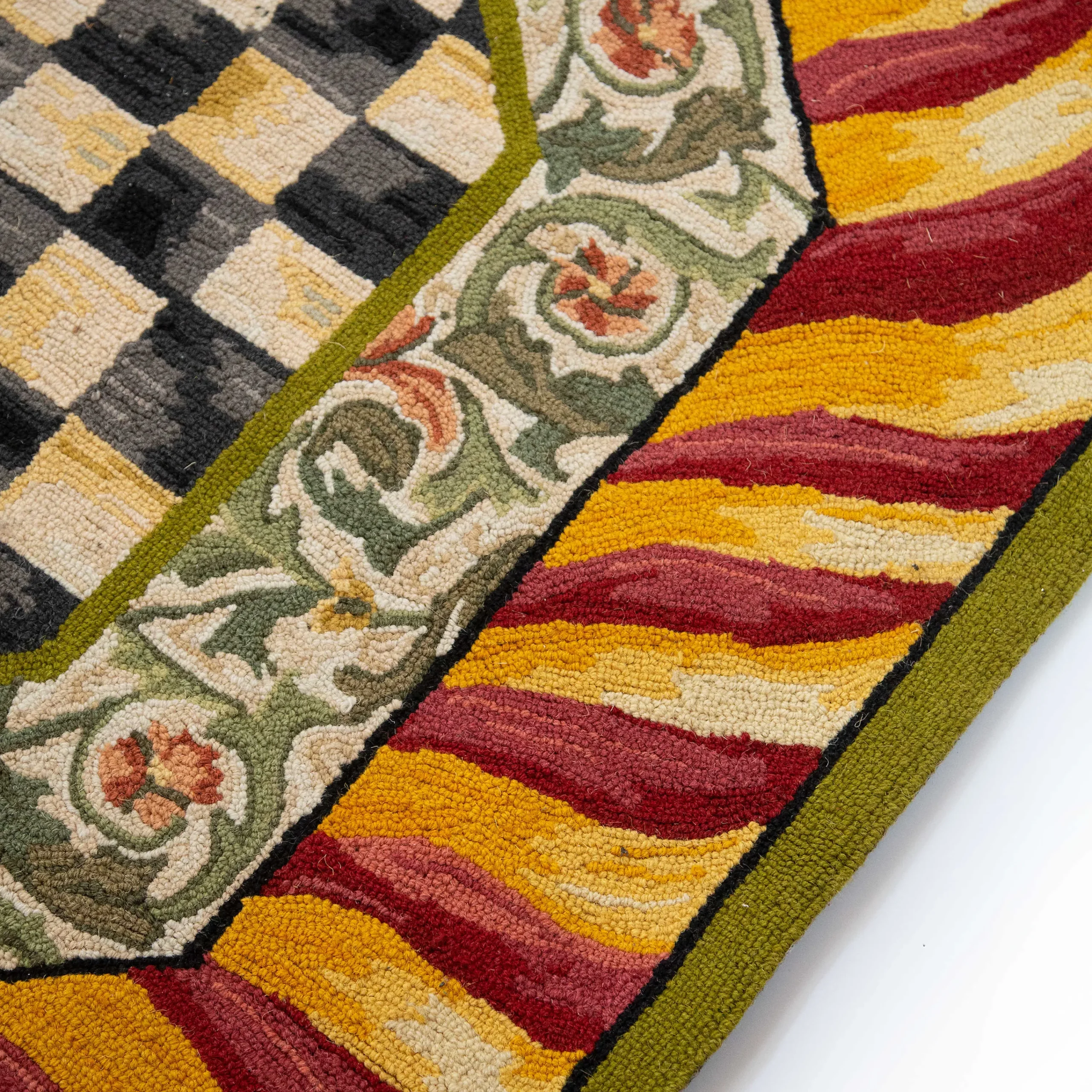 MacKenzie-Childs Rugs<Courtly Check Red  Gold 6' Octagon Rug
