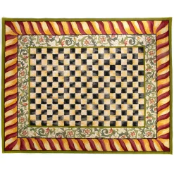 MacKenzie-Childs Rugs<Courtly Check Red  Gold 8' x 10' Rug