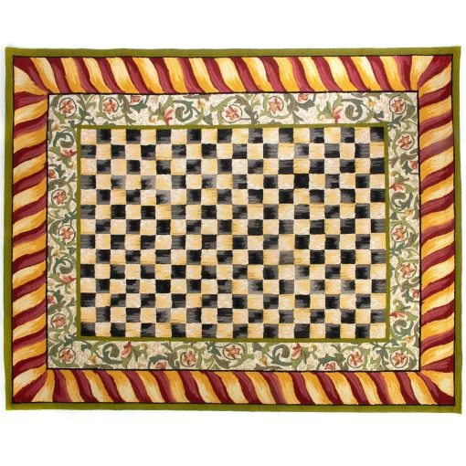MacKenzie-Childs Rugs<Courtly Check Red  Gold 8' x 10' Rug
