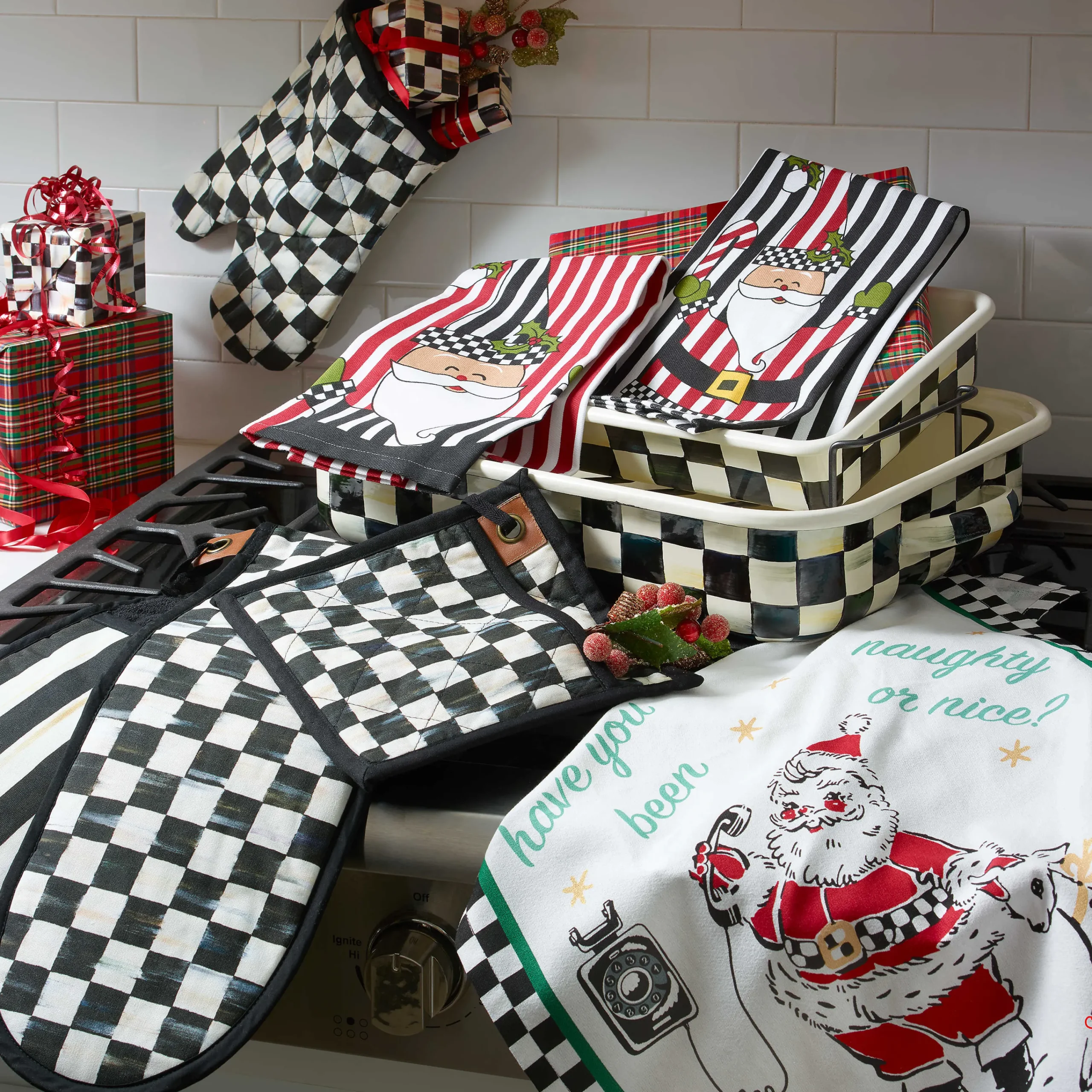 MacKenzie-Childs Fall Entertaining|Cookware & Bakeware<Courtly Check Roasting Pan with Rack