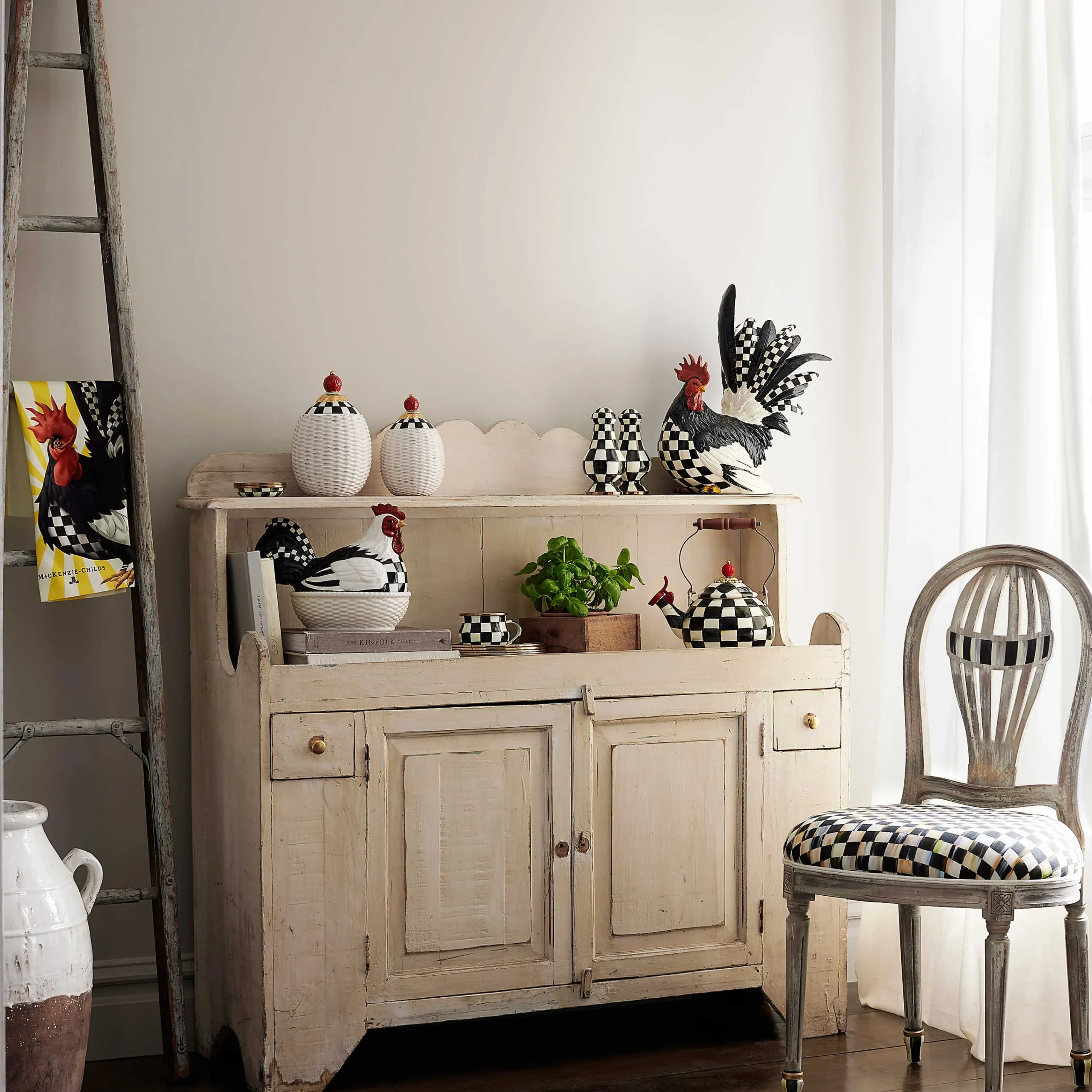 MacKenzie-Childs Spring|Room Accents<Courtly Check Rooster