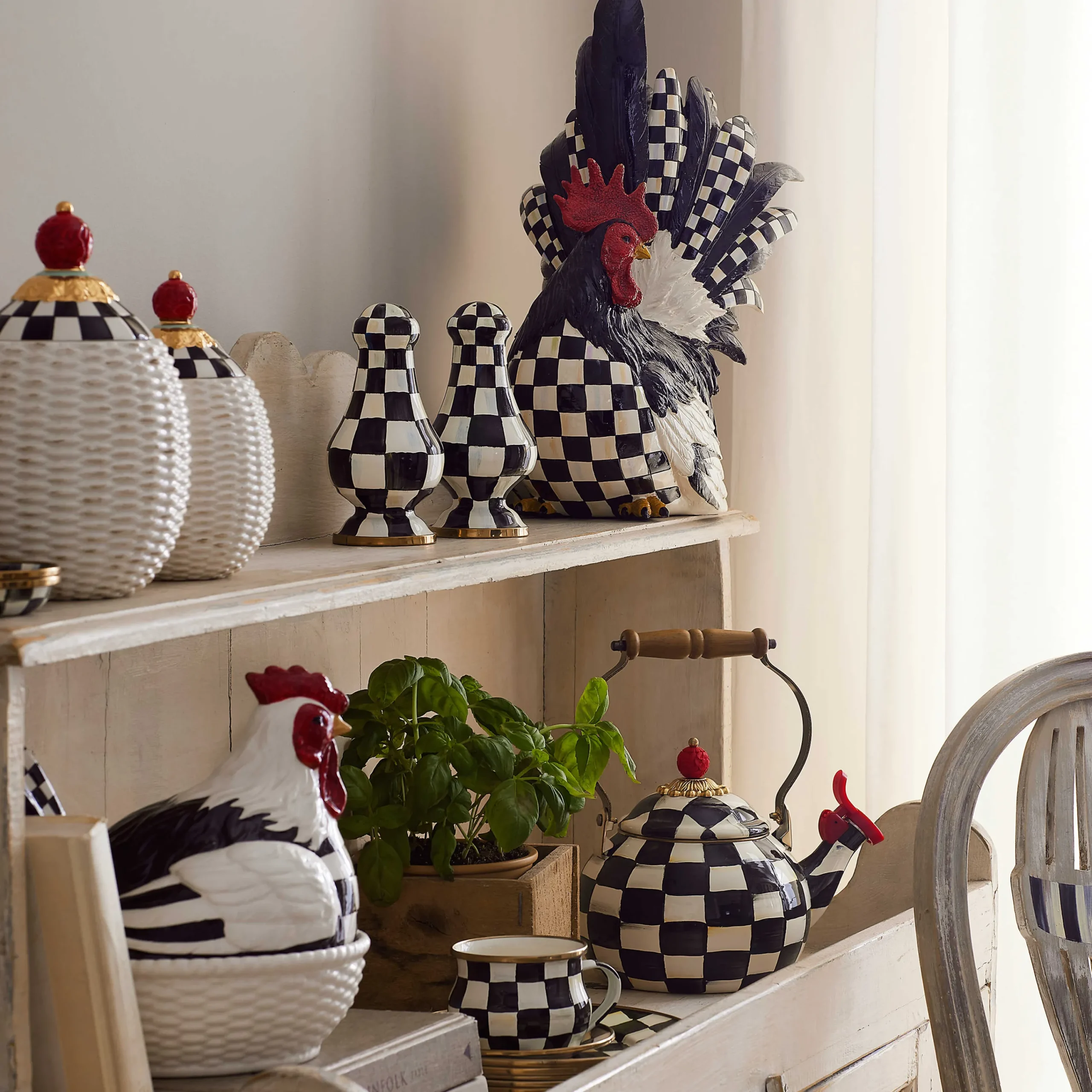 MacKenzie-Childs Spring|Room Accents<Courtly Check Rooster