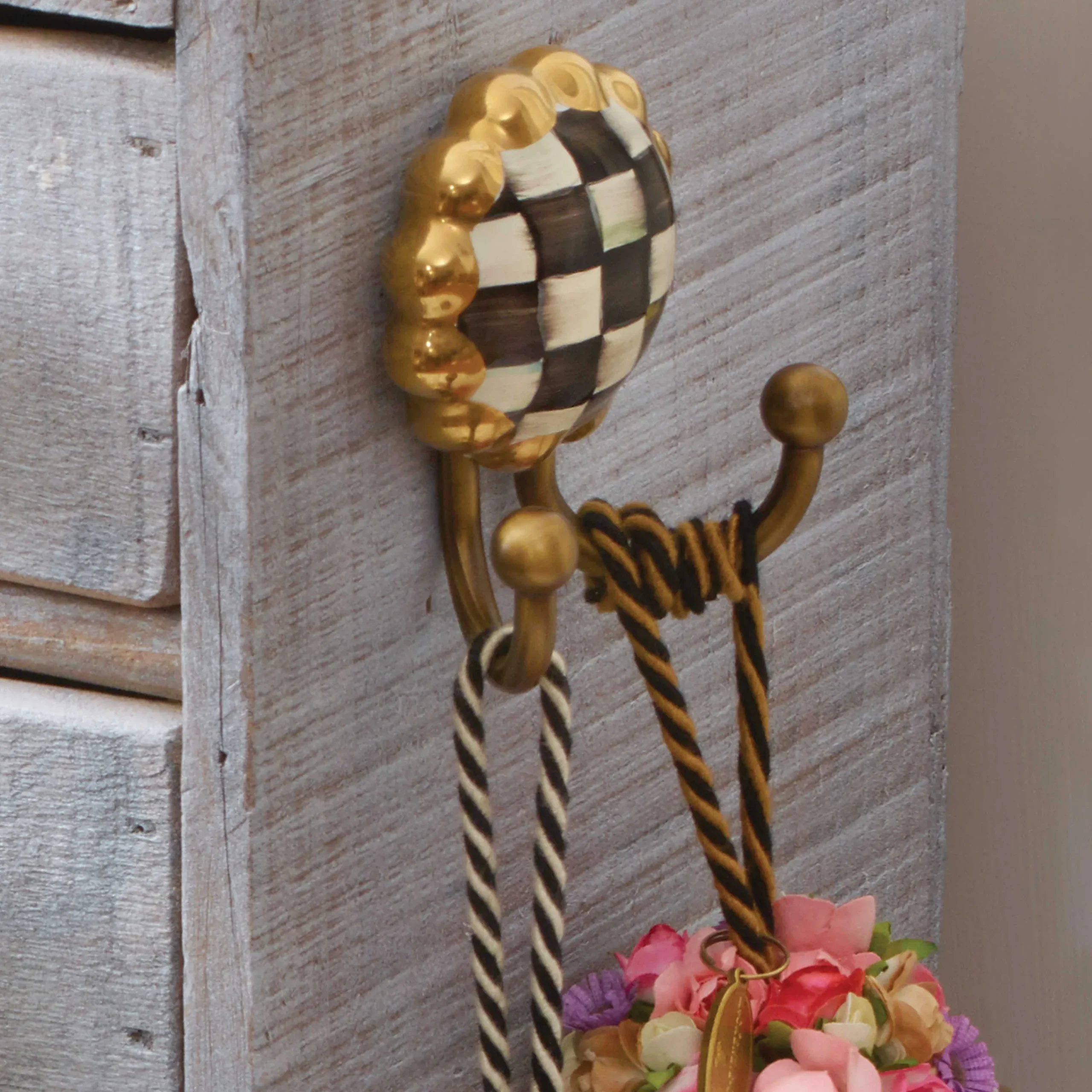 MacKenzie-Childs Finishing Touches|Room Accents<Courtly Check Round Hook