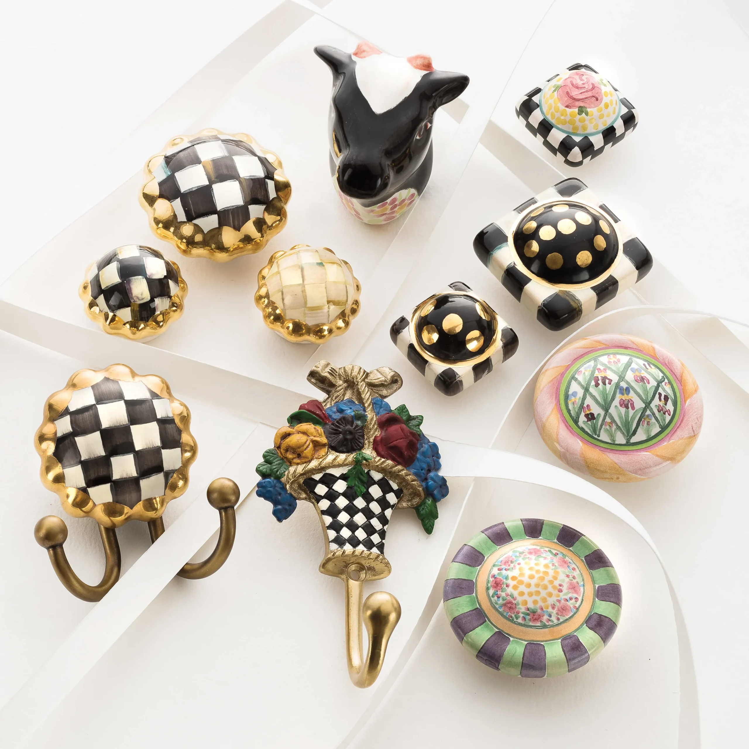 MacKenzie-Childs Finishing Touches|Room Accents<Courtly Check Round Hook