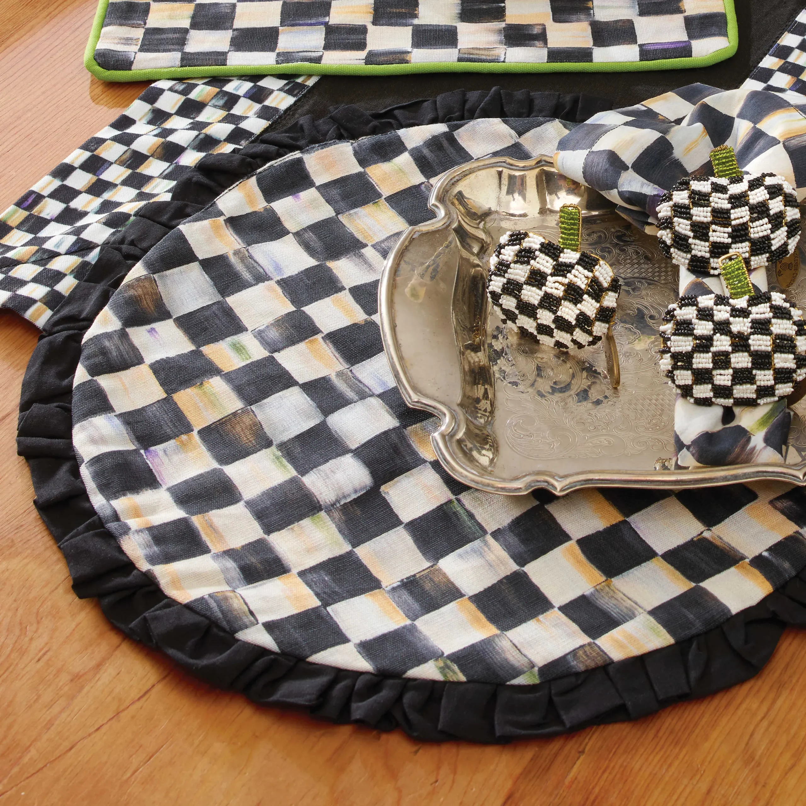 MacKenzie-Childs Table Accessories|Kitchen & Table Linens<Courtly Check Round Placemat