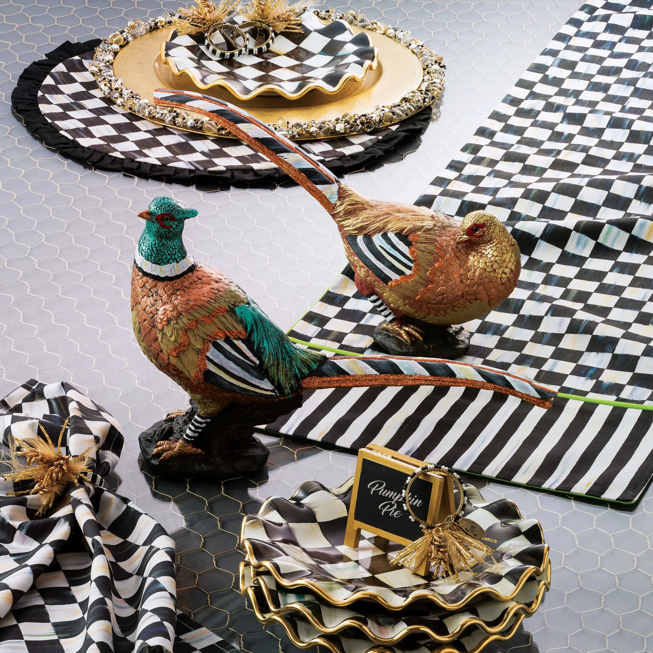 MacKenzie-Childs Table Accessories|Kitchen & Table Linens<Courtly Check Round Placemat