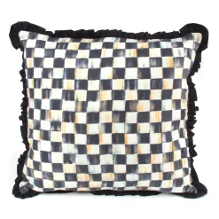 MacKenzie-Childs Pillows, Throws, & Cushions<Courtly Check Ruffled Square Throw Pillow