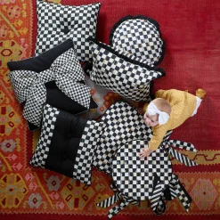 MacKenzie-Childs Pillows, Throws, & Cushions<Courtly Check Ruffled Square Throw Pillow