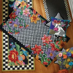 MacKenzie-Childs Pillows, Throws, & Cushions<Courtly Check Ruffled Square Throw Pillow