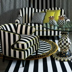 MacKenzie-Childs Pillows, Throws, & Cushions<Courtly Check Ruffled Square Throw Pillow