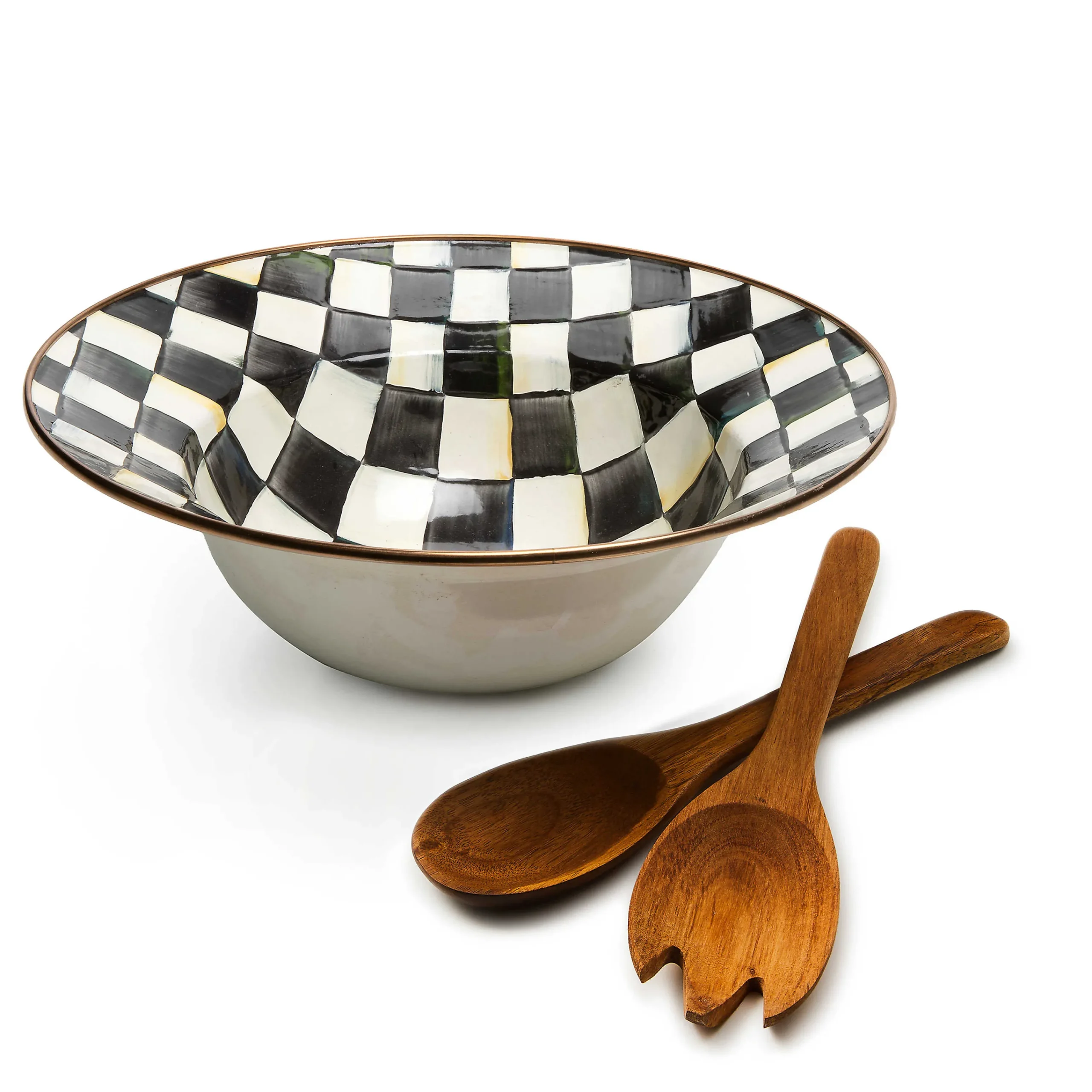 MacKenzie-Childs Kitchen Utensils & Tools|Serveware<Courtly Check Salad Serving Set