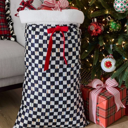 MacKenzie-Childs Finishing Touches|Room Accents<Courtly Check Santa Bag