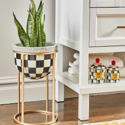 MacKenzie-Childs Outdoor<Courtly Check Short Plant Stand
