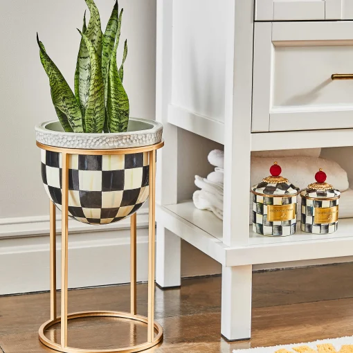 MacKenzie-Childs Outdoor<Courtly Check Short Plant Stand