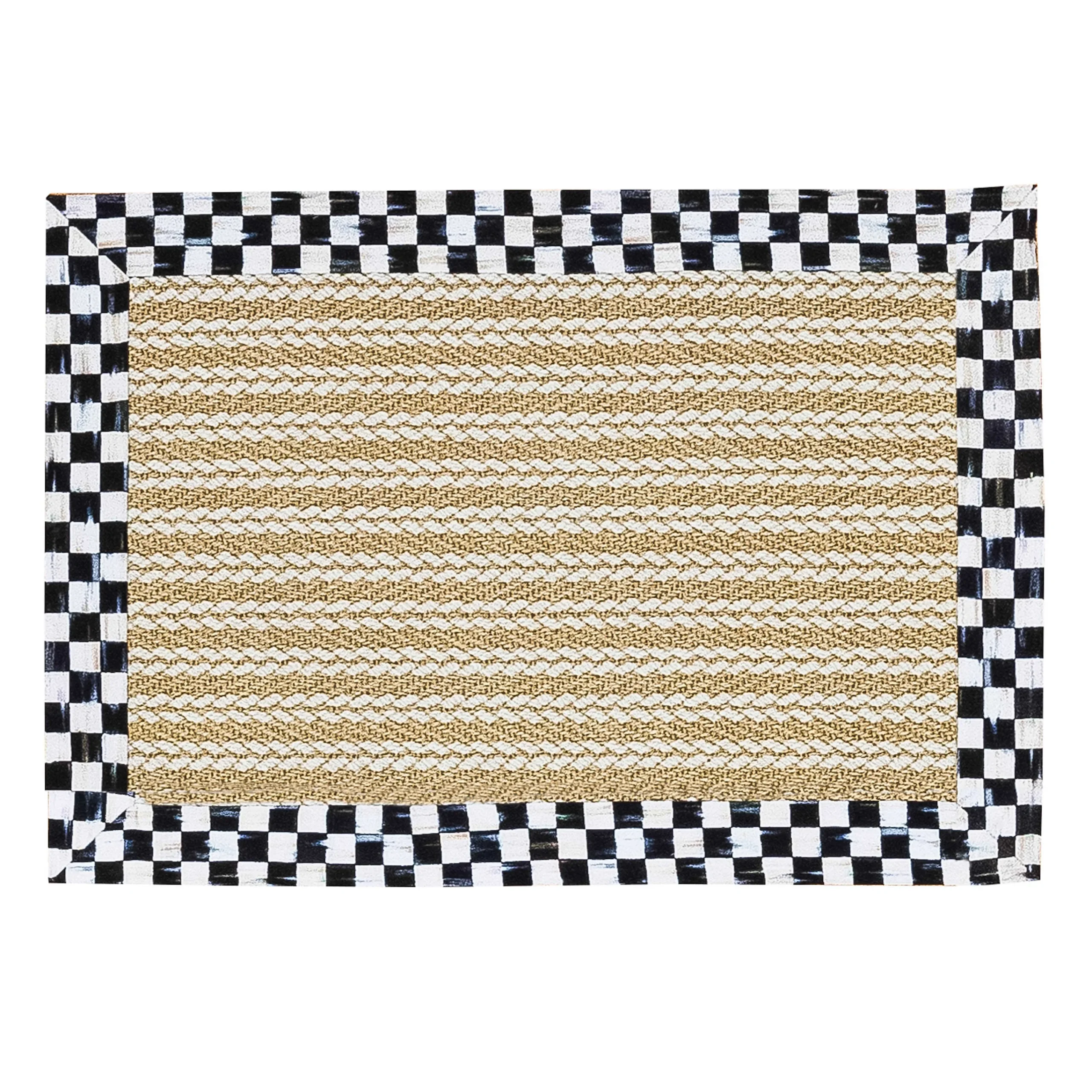 MacKenzie-Childs Rugs<Courtly Check Sisal Wool Herringbone 2' x 3' Rug