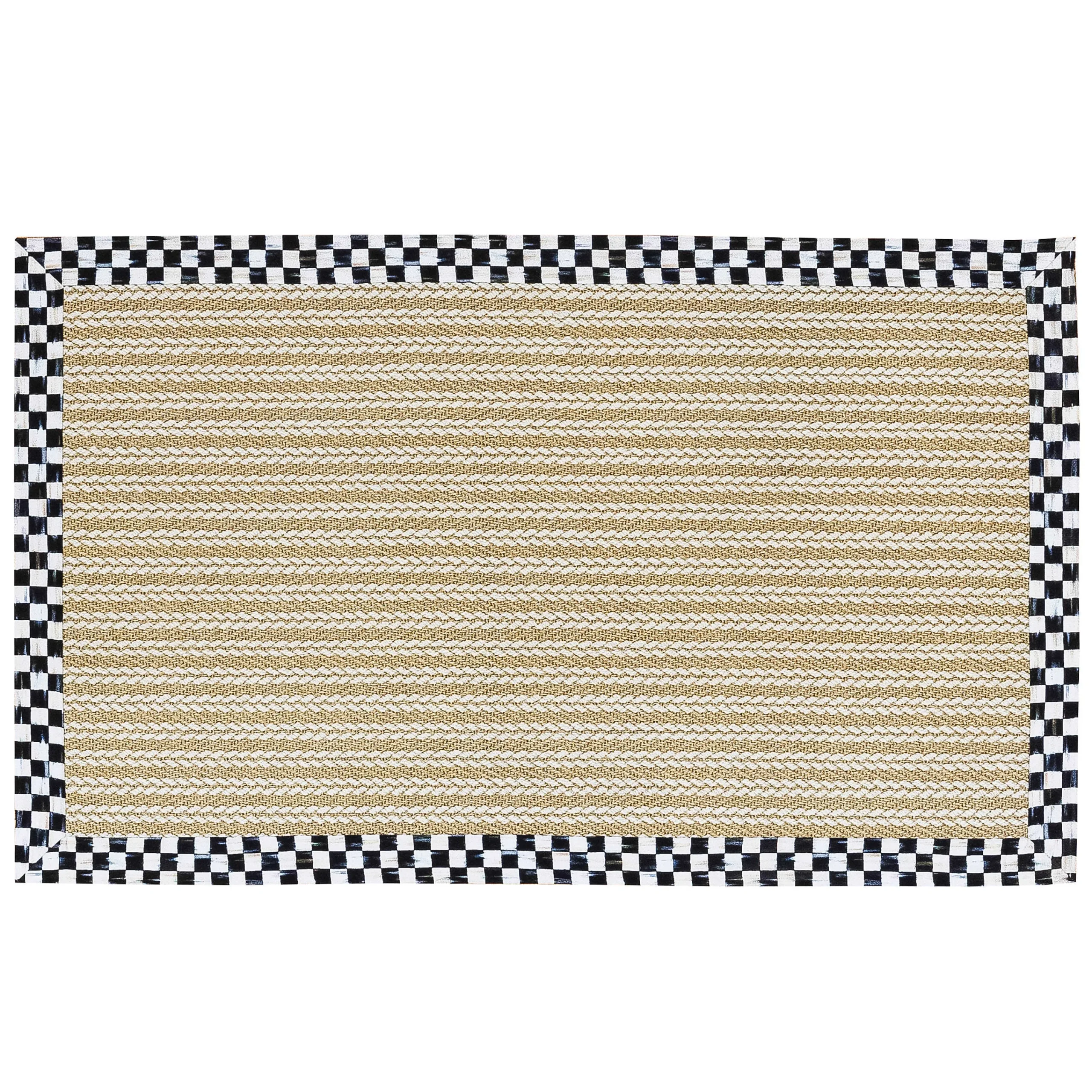 MacKenzie-Childs Rugs<Courtly Check Sisal Wool Herringbone 3' x 5' Rug