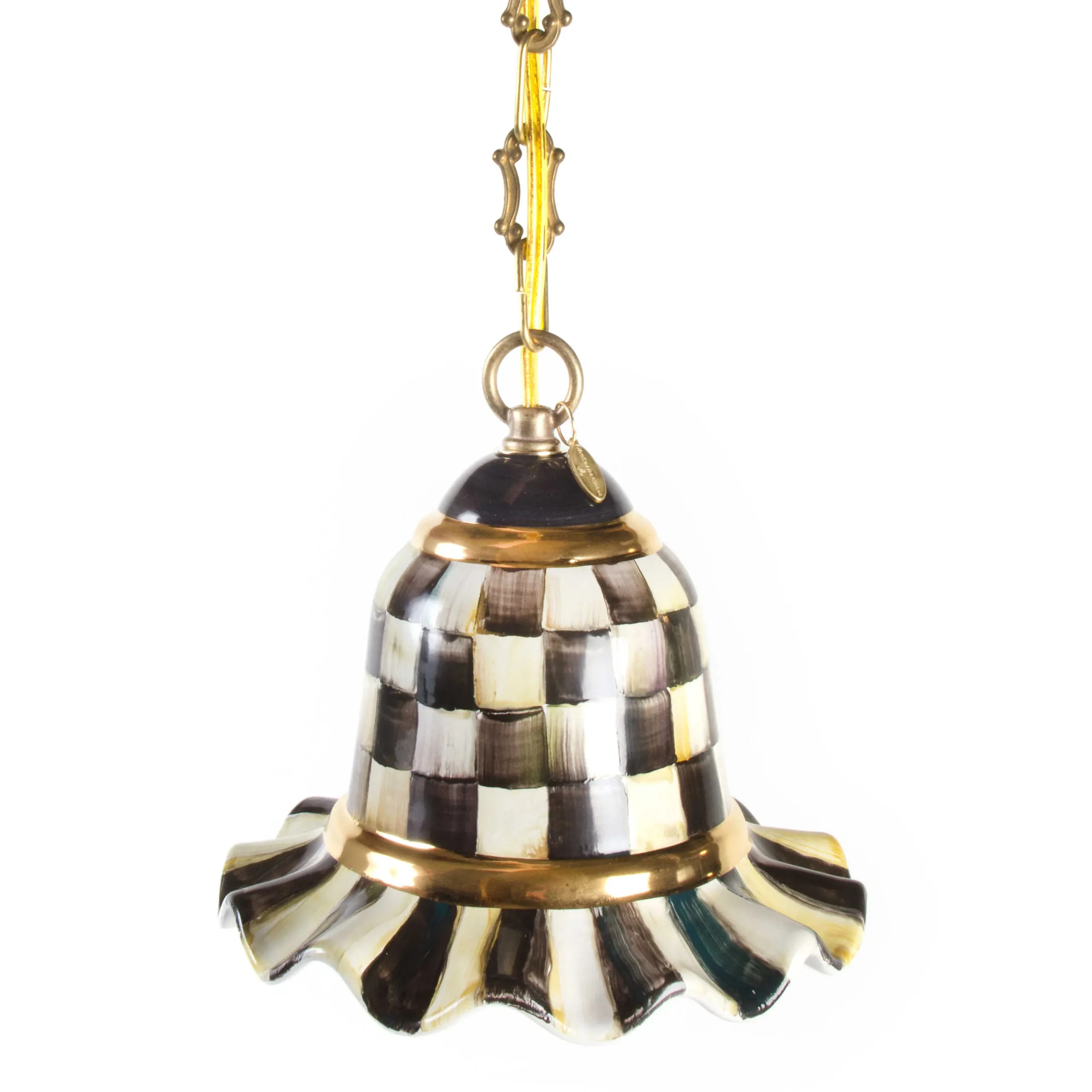 MacKenzie-Childs Lighting<Courtly Check Small Ceramic Pendant Lamp