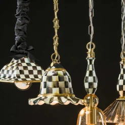 MacKenzie-Childs Lighting<Courtly Check Small Ceramic Pendant Lamp