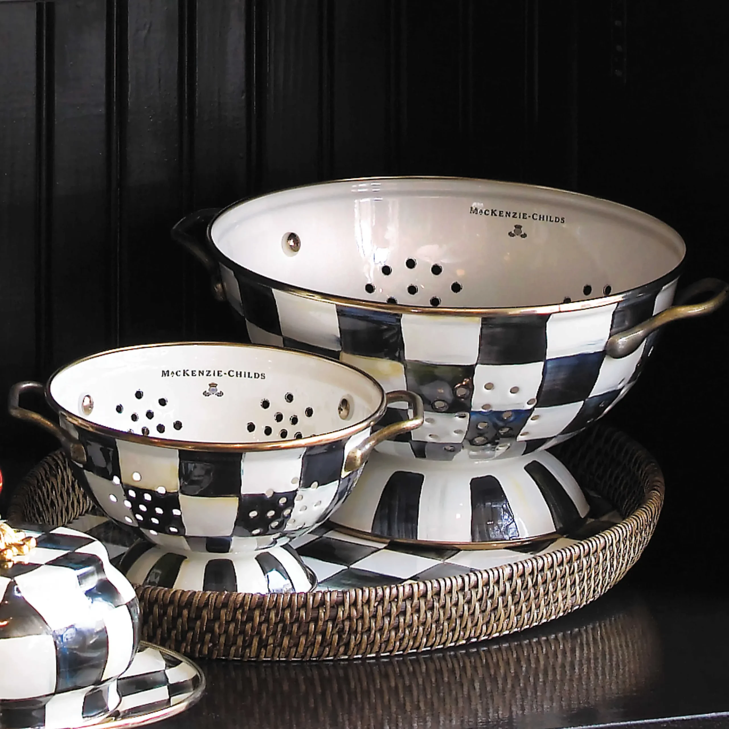 MacKenzie-Childs Kitchen Utensils & Tools<Courtly Check Small Colander