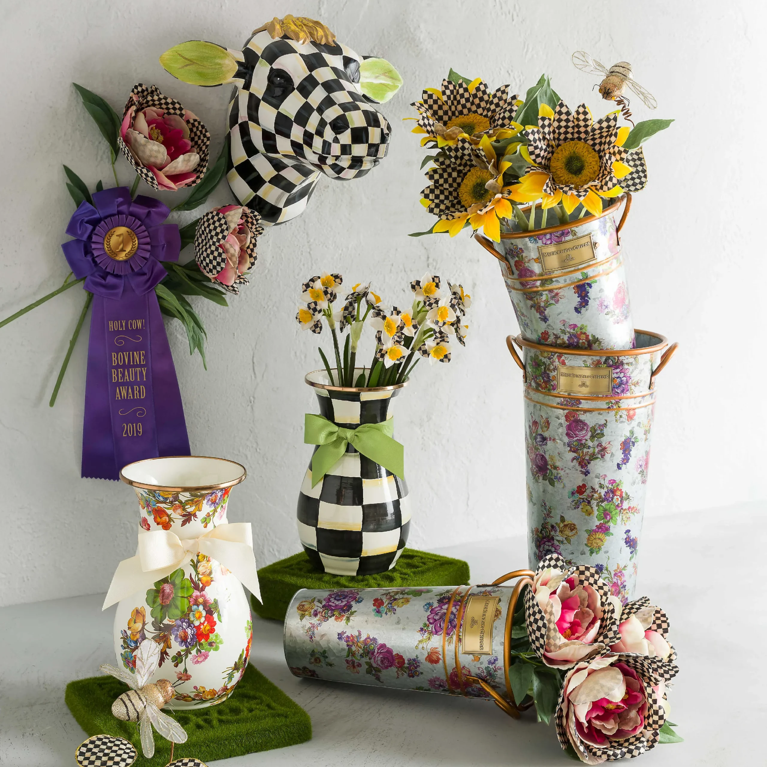 MacKenzie-Childs Spring<Courtly Check Small Cow