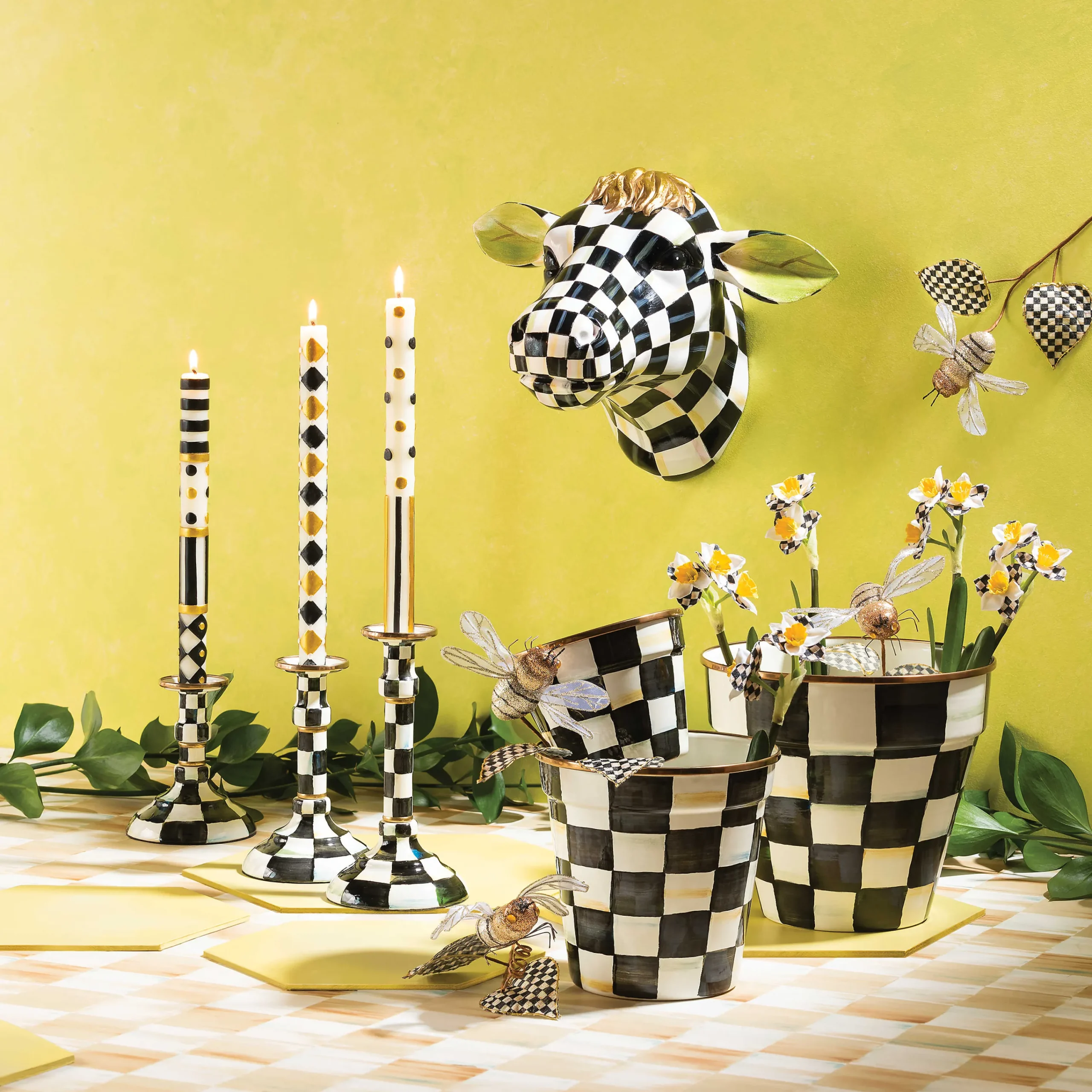 MacKenzie-Childs Spring<Courtly Check Small Cow