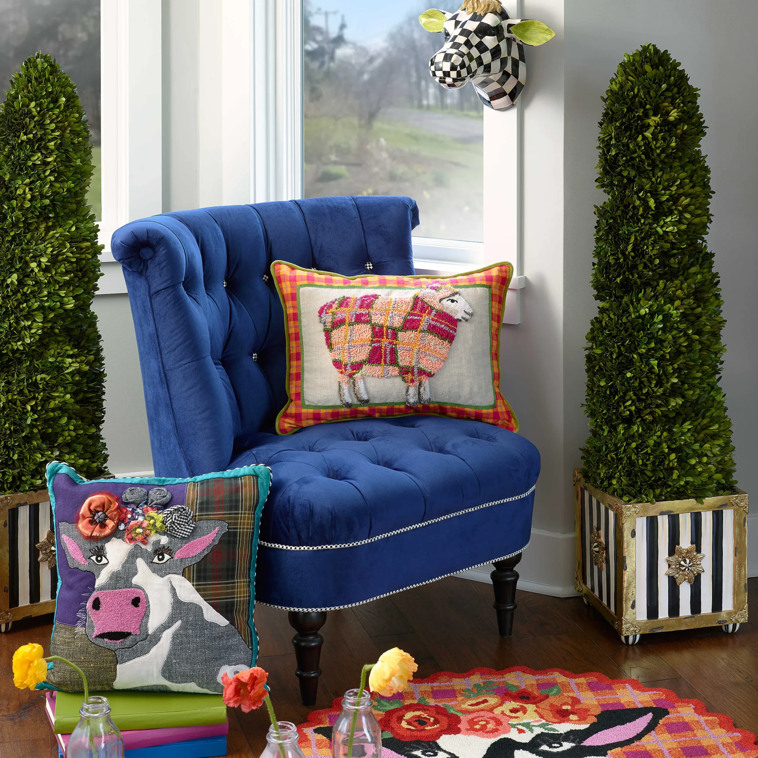 MacKenzie-Childs Spring<Courtly Check Small Cow