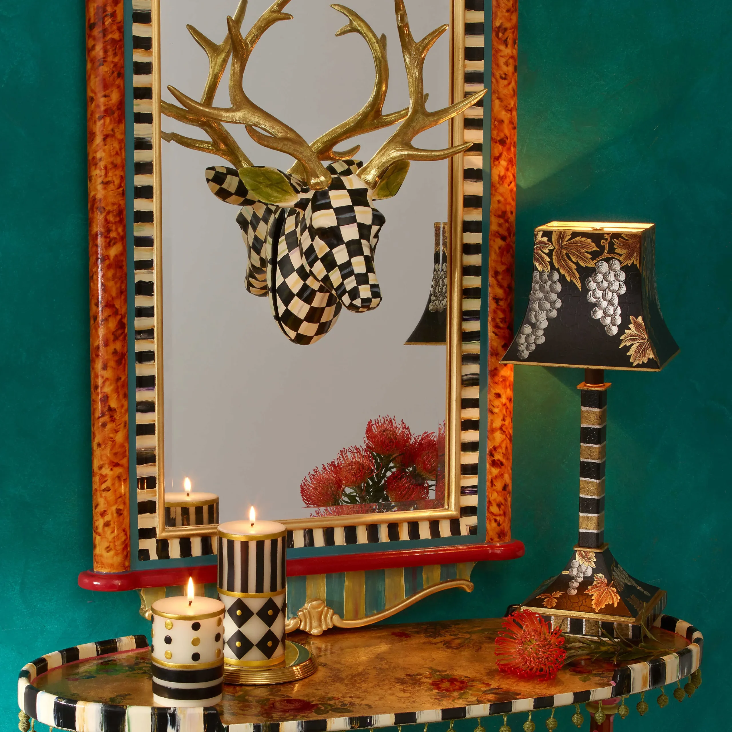 MacKenzie-Childs Holiday<Courtly Check Small Deer