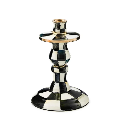 MacKenzie-Childs Candles & Fragrances|Table Accessories<Courtly Check Small Enamel Candlestick