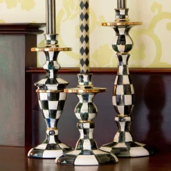 MacKenzie-Childs Candles & Fragrances|Table Accessories<Courtly Check Small Enamel Candlestick
