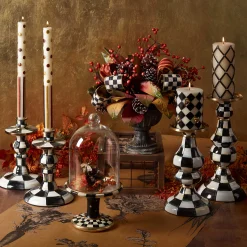MacKenzie-Childs Candles & Fragrances|Table Accessories<Courtly Check Small Enamel Candlestick
