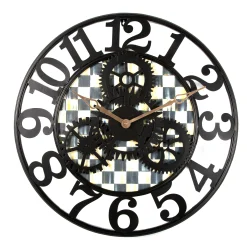 MacKenzie-Childs Room Accents<Courtly Check Small Farmhouse Wall Clock